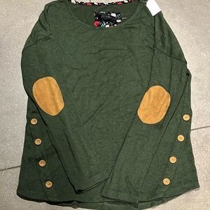 Blu Pepper OD/Sage Green Longsleeve Crewneck Sweater Top